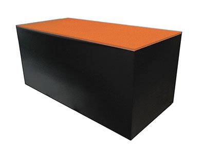 Buffet Noir Tissu Orange