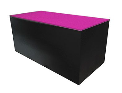 Black Sideboard Fuchsia Fabric
