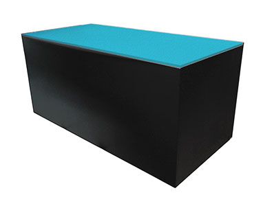 Black Sideboard Turquoise Fabric